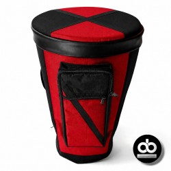 DJEMBE BAG BLACK RED